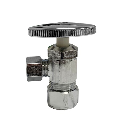 Jones Stephens 5/8" OD x 3/8" OD Chrome Plated Multi Turn Supply Stop, Angle S10301